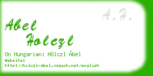 abel holczl business card
